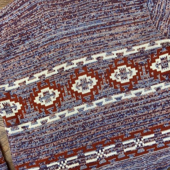 VINTAGE  L nordic aztec knit wool cardigan - Picture 6 of 6